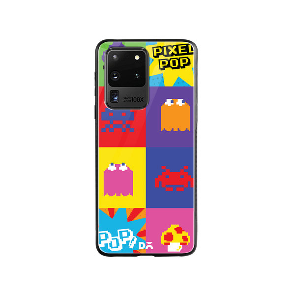 

DailyObjects Pixel Pop Glass Case Cover For Samsung Galaxy S20 Ultra