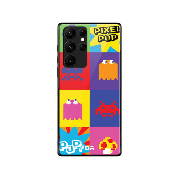 

DailyObjects Pixel Pop Glass Case Cover For Samsung Galaxy S22 Ultra