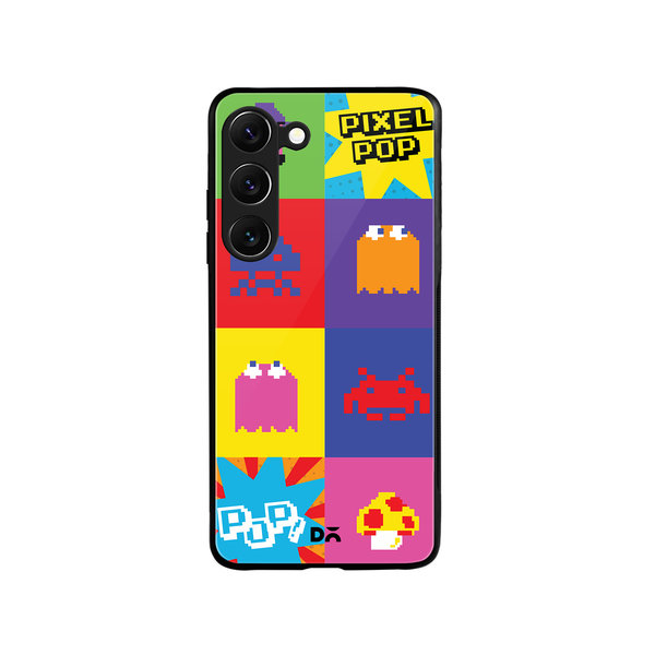 

DailyObjects Pixel Pop Glass Case Cover For Samsung Galaxy S23 Plus