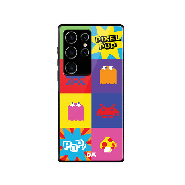 

DailyObjects Pixel Pop Glass Case Cover For Samsung Galaxy S23 Ultra
