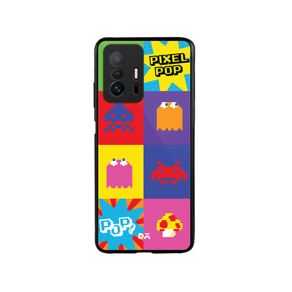 DailyObjects Pixel Pop Glass Case Cover For Xiaomi 11T