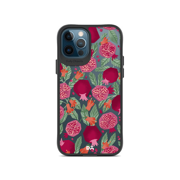 

DailyObjects Pomegranate Party Black Hybrid Clear Case Cover For iPhone 12 Pro