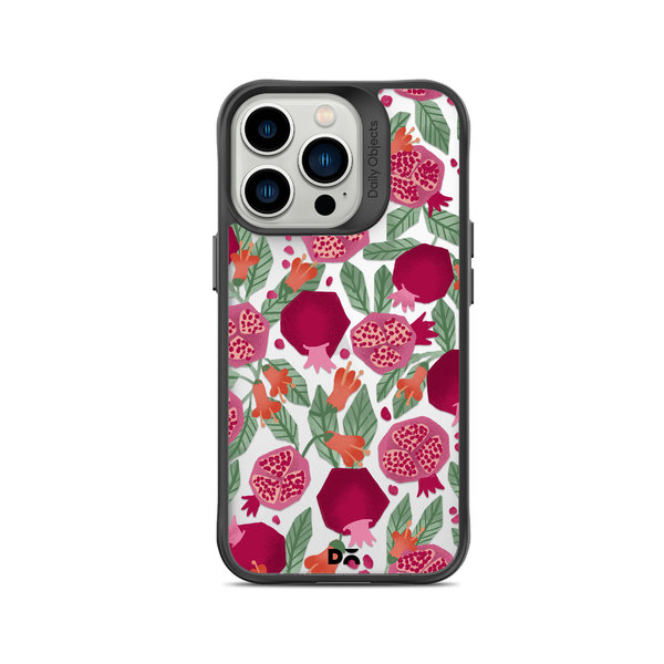 

DailyObjects Pomegranate Party Black Hybrid Clear Case Cover For iPhone 15 Pro