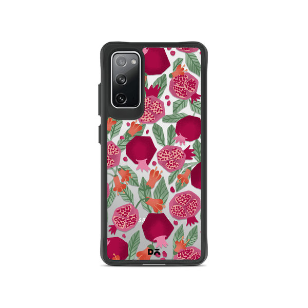

DailyObjects Pomegranate Party Black Hybrid Clear Case Cover For Samsung Galaxy S20 FE