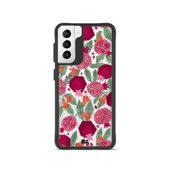 

DailyObjects Pomegranate Party Black Hybrid Clear Case Cover For Samsung Galaxy S21 FE