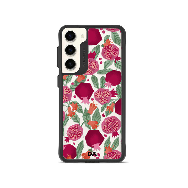 

DailyObjects Pomegranate Party Black Hybrid Clear Case Cover For Samsung Galaxy S23
