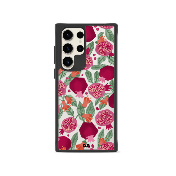 

DailyObjects Pomegranate Party Black Hybrid Clear Case Cover For Samsung Galaxy S23 Ultra