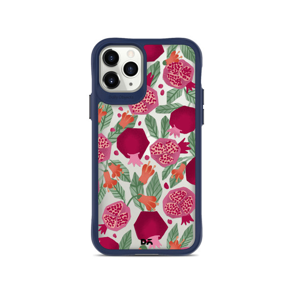 

DailyObjects Pomegranate Party Blue Hybrid Clear Case Cover For iPhone 11 Pro Max