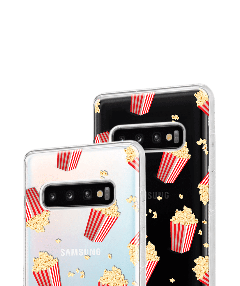 DailyObjects Popcorn Icon Classic Clear Case Cover For Samsung Galaxy S10
