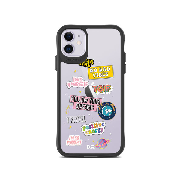 

DailyObjects Positivity Black Hybrid Clear Case Cover For iPhone 11