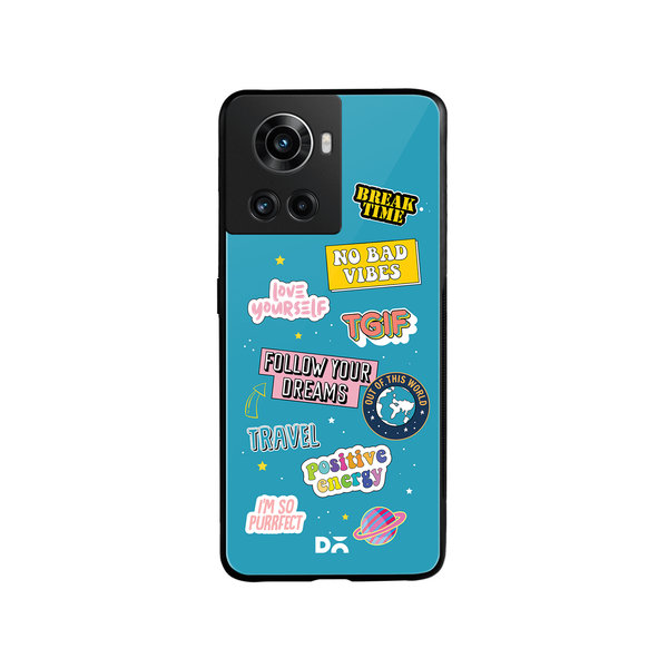 

DailyObjects Positivity Glass Case Cover For OnePlus 10R