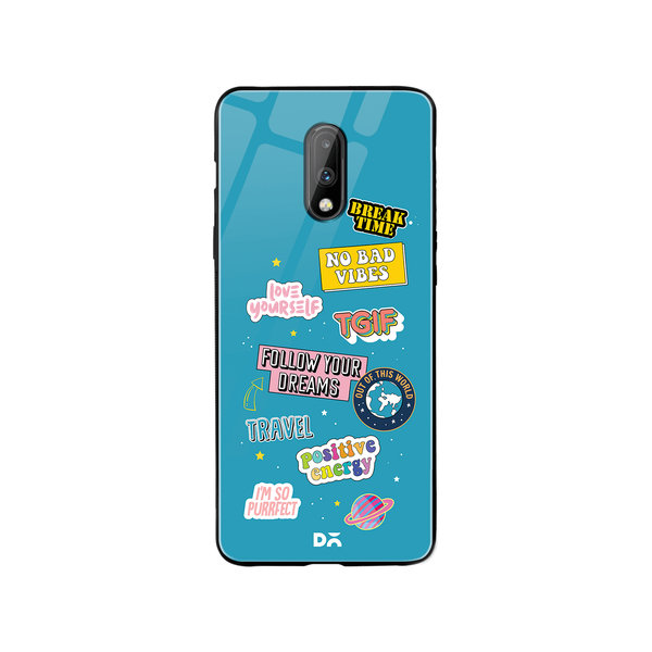 

DailyObjects Positivity Glass Case Cover For OnePlus 7