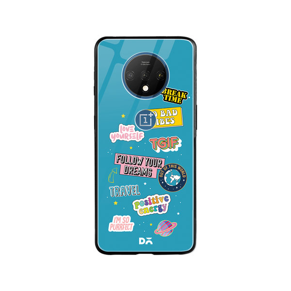 

DailyObjects Positivity Glass Case Cover For OnePlus 7T