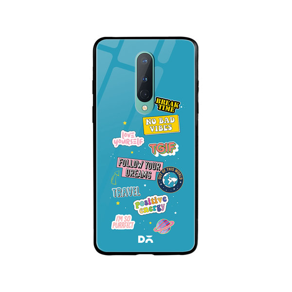 

DailyObjects Positivity Glass Case Cover For OnePlus 8