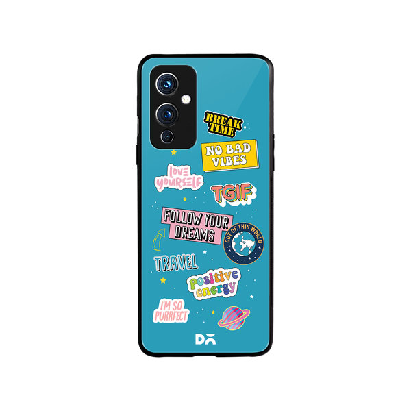 

DailyObjects Positivity Glass Case Cover For OnePlus 9