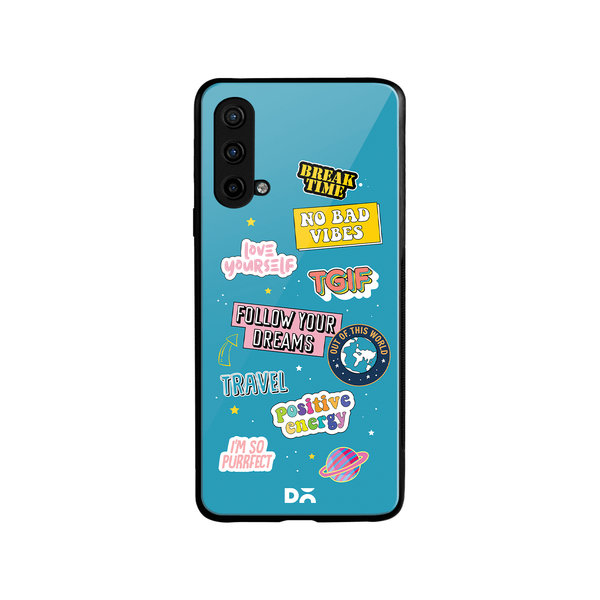 

DailyObjects Positivity Glass Case Cover For OnePlus Nord CE