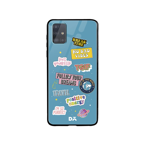 

DailyObjects Positivity Glass Case Cover For Samsung Galaxy A71