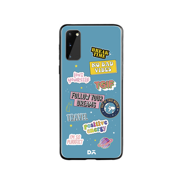 

DailyObjects Positivity Glass Case Cover For Samsung Galaxy S20