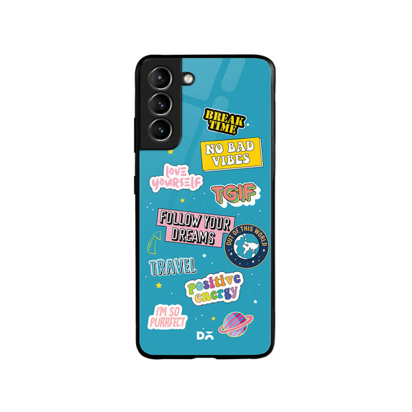 

DailyObjects Positivity Glass Case Cover For Samsung Galaxy S21 FE