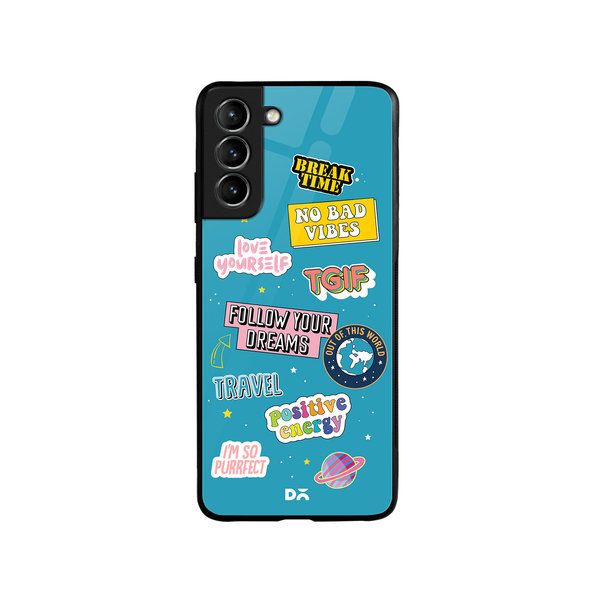 

DailyObjects Positivity Glass Case Cover For Samsung Galaxy S21