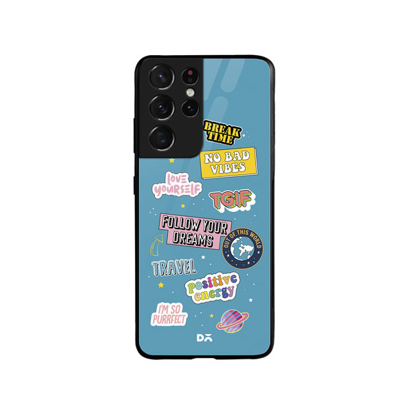 

DailyObjects Positivity Glass Case Cover For Samsung Galaxy S21 Ultra
