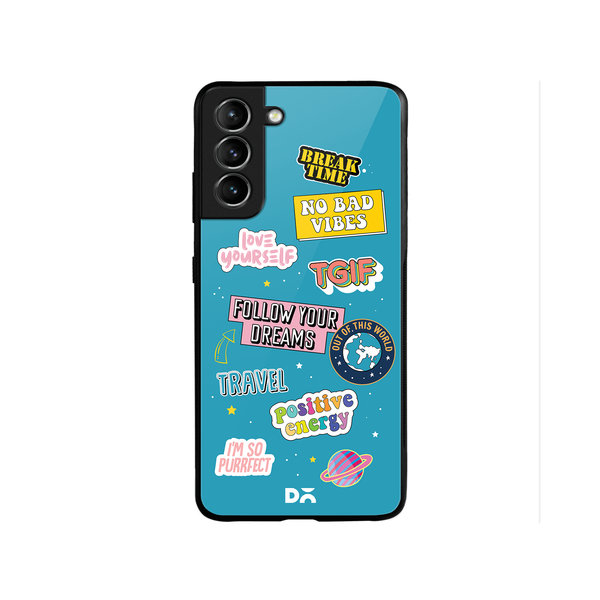 

DailyObjects Positivity Glass Case Cover For Samsung Galaxy S22 Plus