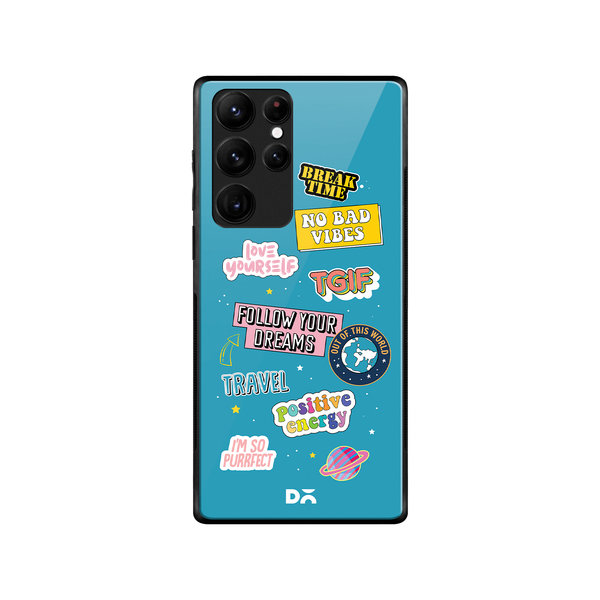 

DailyObjects Positivity Glass Case Cover For Samsung Galaxy S22 Ultra