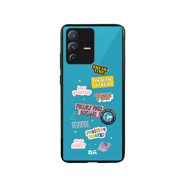 

DailyObjects Positivity Glass Case Cover For Vivo V23 Pro