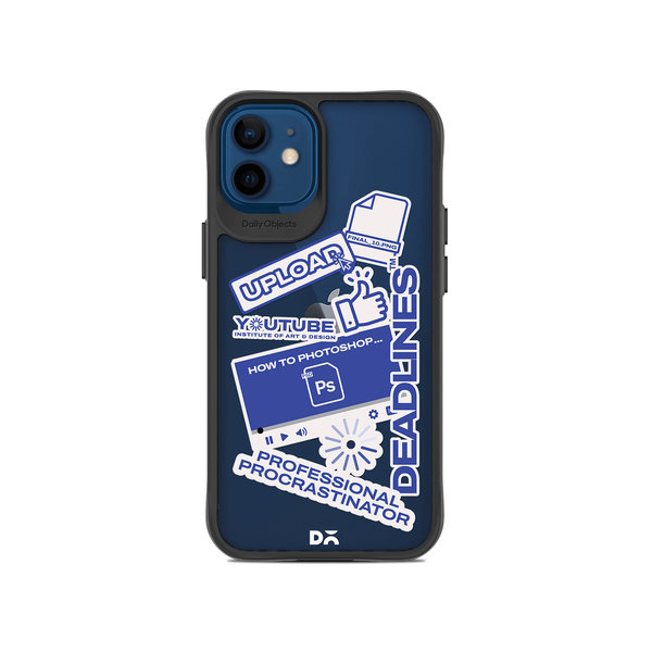 

DailyObjects Procrastination Loading Black Hybrid Clear Case Cover For iPhone 12