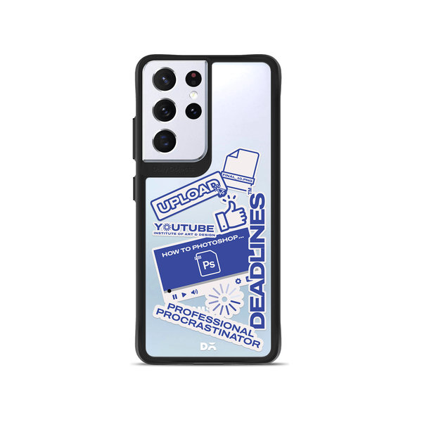 

DailyObjects Procrastination Loading Black Hybrid Clear Case Cover For Samsung Galaxy S21 Ultra