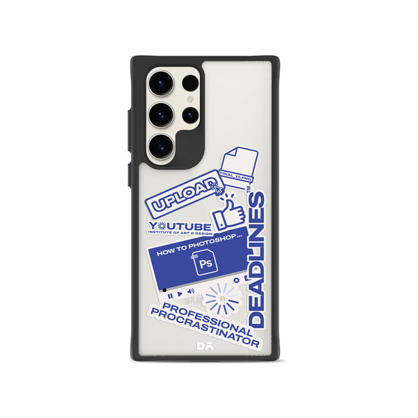 

DailyObjects Procrastination Loading Black Hybrid Clear Case Cover For Samsung Galaxy S23 Ultra