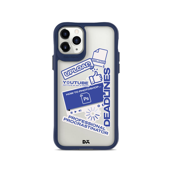 

DailyObjects Procrastination Loading Blue Hybrid Clear Case Cover For iPhone 11 Pro