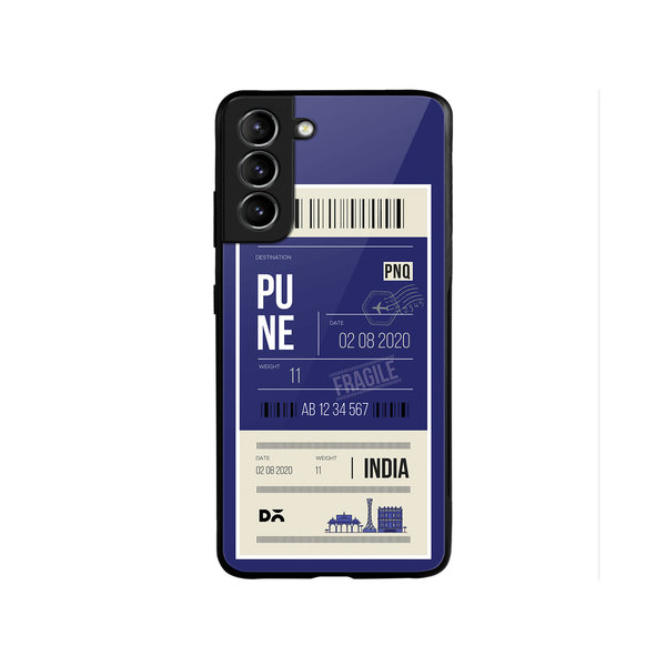 

DailyObjects Pune City Tag Glass Case Cover For Samsung Galaxy S22 Plus