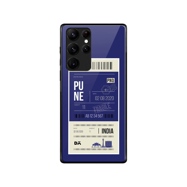 

DailyObjects Pune City Tag Glass Case Cover For Samsung Galaxy S22 Ultra