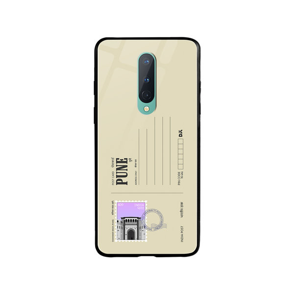 

DailyObjects Pune Shaniwar Wada Postcard Glass Case Cover For OnePlus 8