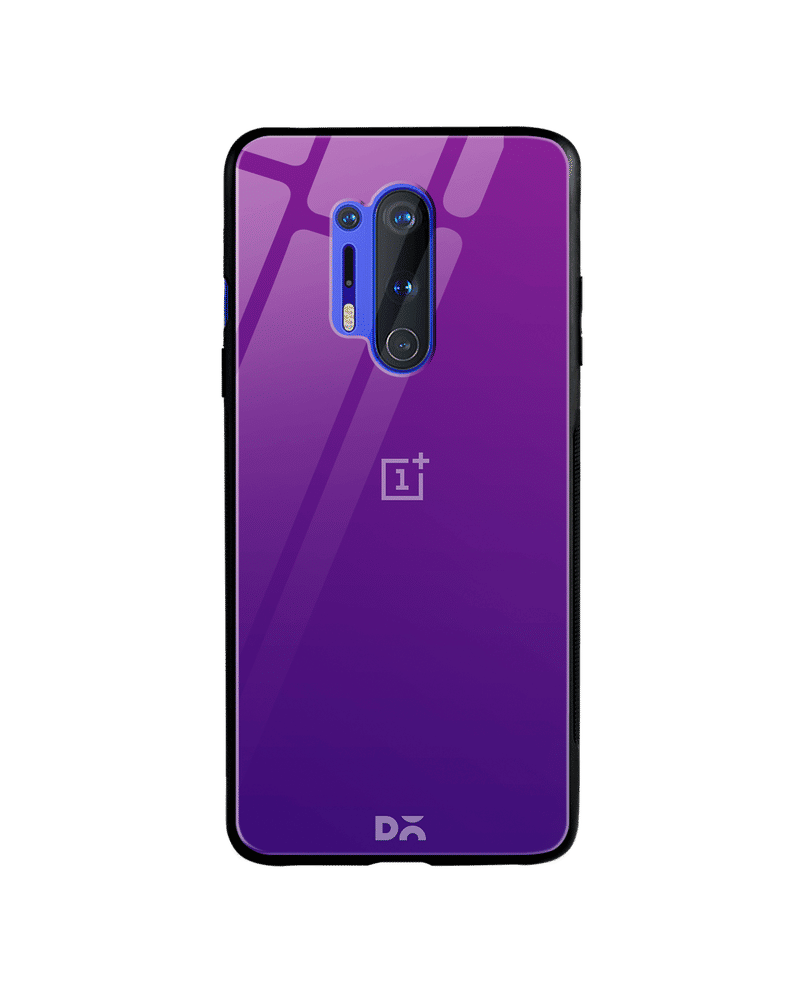 Purple Bloom Gradient Glass Case Cover For OnePlus 8 Pro