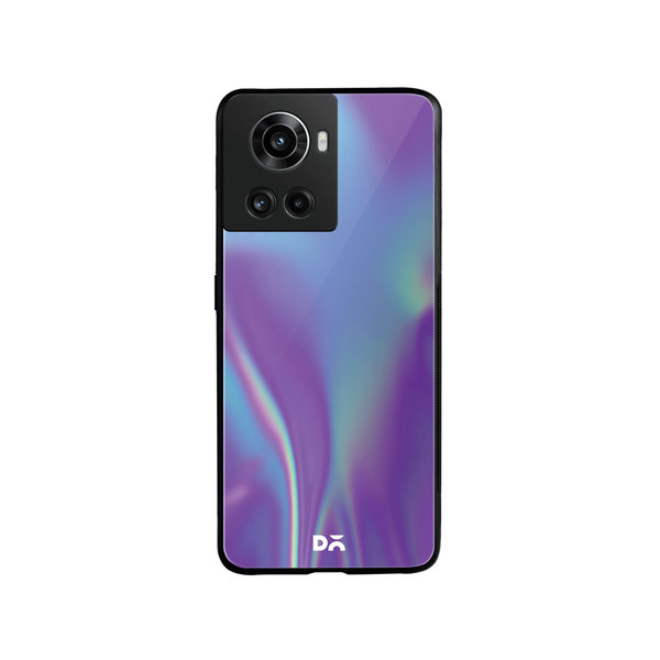 

DailyObjects Purple Holo Satin Glass Case Cover For OnePlus 10R
