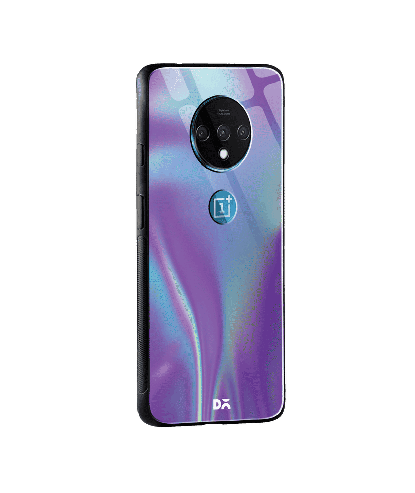 Purple Holo Satin Glass Case Cover For OnePlus 7T