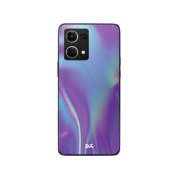 

DailyObjects Purple Holo Satin Glass Case Cover For Oppo F21 Pro