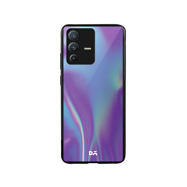 

DailyObjects Purple Holo Satin Glass Case Cover For Vivo V23 Pro