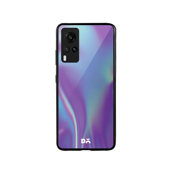 

DailyObjects Purple Holo Satin Glass Case Cover For Vivo X60