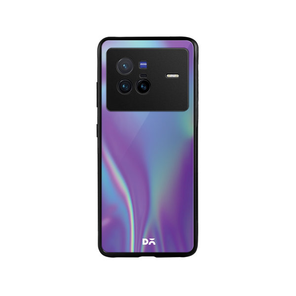 

DailyObjects Purple Holo Satin Glass Case Cover For Vivo X80
