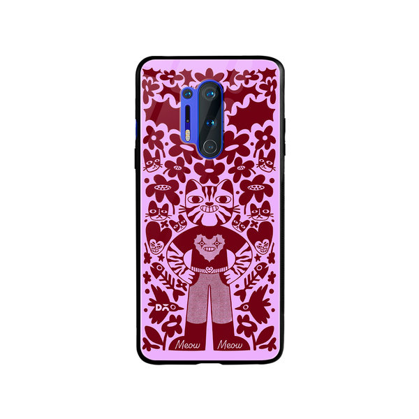 

DailyObjects Purr Man Glass Case Cover For OnePlus 8 Pro