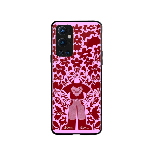 

DailyObjects Purr Man Glass Case Cover For OnePlus 9 Pro