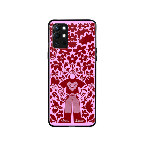 

DailyObjects Purr Man Glass Case Cover For OnePlus 9R
