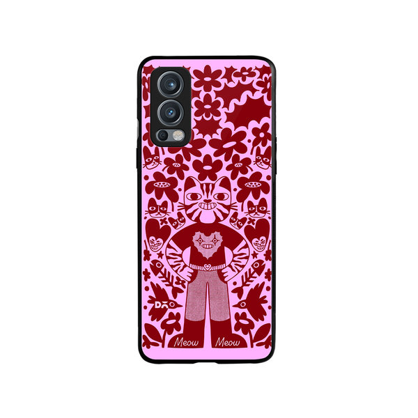 

DailyObjects Purr Man Glass Case Cover For OnePlus Nord 2
