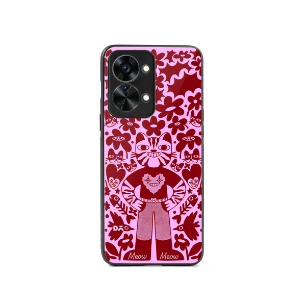 

DailyObjects Purr Man Glass Case Cover For OnePlus Nord 2T