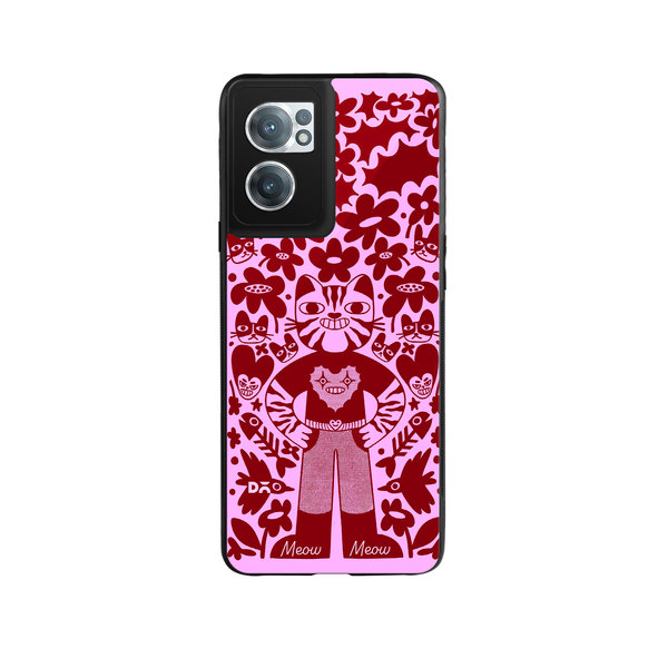 

DailyObjects Purr Man Glass Case Cover For OnePlus Nord CE 2