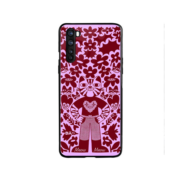 DailyObjects Purr Man Glass Case Cover For OnePlus Nord
