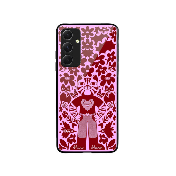 

DailyObjects Purr Man Glass Case Cover For Samsung Galaxy A54 5G